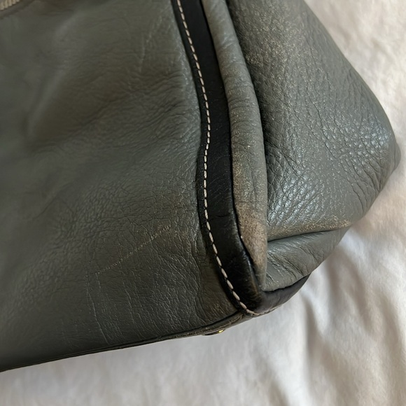 Michael Kors Grey and Black Leather Satchel - Picture 9 of 16